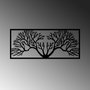 Wallity Horn Tree Escultura de Pared de Metal Negro